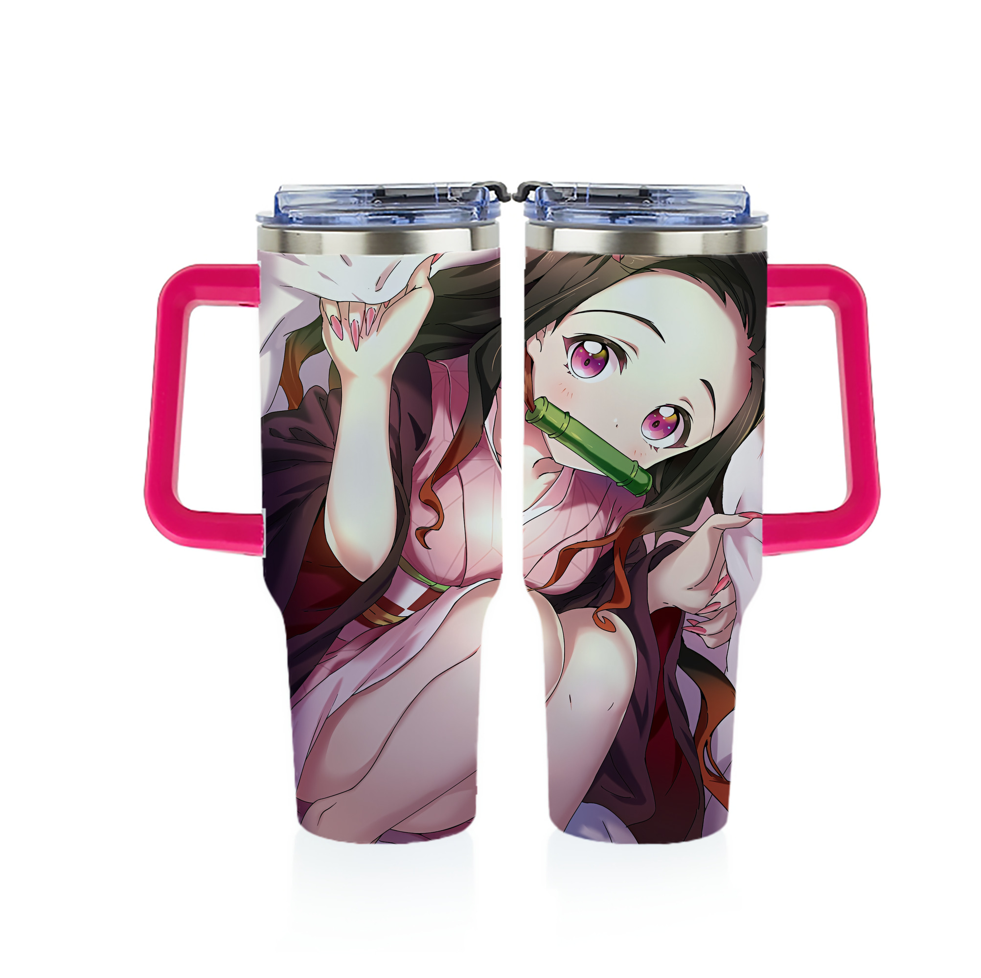 （画像用） 鬼滅の刃（きめつのやいば）竈門 禰󠄀豆子／かまど ねずこ Kamado Nezuko 1200ｍLフルプリント車用タンブラー